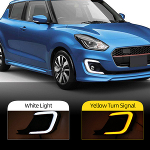 Luces de Circulación Diurna DRL para Coche para <span class=keywords><strong>Suzuki</strong></span> <span class=keywords><strong>Swift</strong></span> 2017 2018 2019 2020 2021 2022 <span class=keywords><strong>2023</strong></span> Cubierta de Faro Antiniebla con Señal de Giro Amarilla - Product Image 3