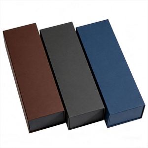 Custom Luxury Magnetic Clamshell <b>Box</b> with Matt Lamination & Embossing | High-End Hard Cardboard Red Wine & Beer Packaging - Product Image 2