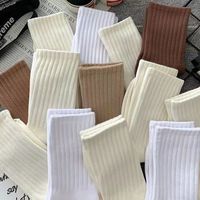 Chaussettes tricotées personnalisées avec logo, unisexes, longueur mi-mollet, décontractées, chaudes pour l'automne et l'hiver, tendance, style japonais, polyvalentes, sportives, anti-odeurs
