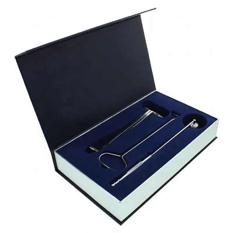 मोमबत्ती सामान कस्टम मेड पैकेजिंग बक्से स्टेनलेस स्टील मोमबत्ती बाती trimmer अनुकूलित चुंबकीय उपहार बॉक्स