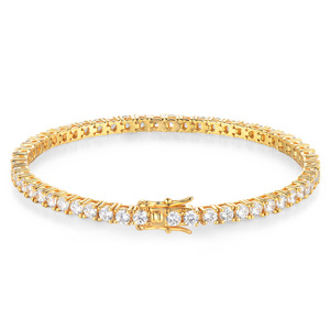 Pulsera de tenis de lujo estilo coreano con circonita cúbica 5A de corte redondo de 2mm-6mm y engaste de puntas, accesorio de moda de gran venta - Product Image 1