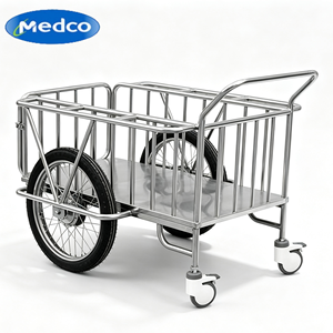 Chariot de <span class=keywords><strong>transport</strong></span> médical silencieux en acier inoxydable de haute qualité Medco pour hôpitaux, cliniques et livraison sur les salles d'hôpital - Product Image 1