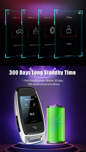 Công nghệ màu đen mới đến LCD thông minh chìa khóa xe an ninh tự động điều khiển từ xa IPS hiển thị không thấm nước sang trọng chìa khóa xe - Product Image 3