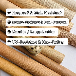 Carta da parati intrecciata in erba rotoli di paglia tessitura in Rattan decorazione decorazione murale per la casa panno naturale carta da parati in lino - Product Image 4