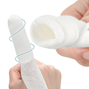 <span class=keywords><strong>Bandage</strong></span> rembourré pour doigts en coton et élasthanne avec rembourrage en maille éponge, double sangle de maintien, protection respirante, manchon <span class=keywords><strong>tubulaire</strong></span> pour doigts - Product Image 3