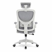 Chaise de bureau ergonomique en maille à dossier haut, chaise de bureau informatique avec support lombaire réglable, accoudoirs pivotants, mobilier de direction