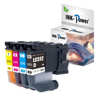Cartouche d'encre compatible couleur premium INK-POWER LC512 LC512XL 512 pour imprimante Brother MFC-J3660DW J3960DW