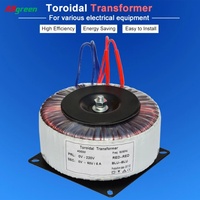 Transformador Toroidal de Aluminio Lleno de Aceite 50W-500W Monofásico de Bobina Única para Amplificador de Audio Fuente de Alimentación Directa de Fábrica