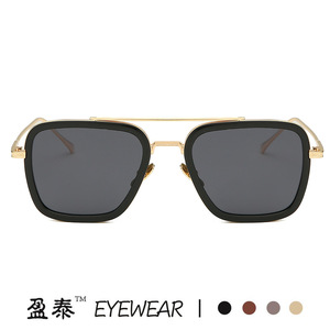 Iron Spider Man Style <b>Square</b> Polarized Photochromic Sunglasses For Men UV400 Protection <b>Gold</b> <b>Frame</b> Plastic And Metal - Product Image 5