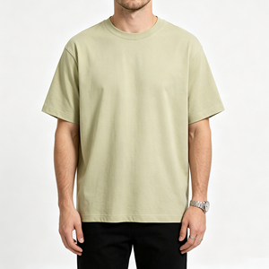 เสื้อยืดคอกลมโอเวอร์ไซส์ทรงหลวม ผ้าฝ้าย 260 กรัม แบบยูนิเซ็กซ์ สีพื้น สไตล์วินเทจ ผลิตจากโรงงานโดยตรง - Product Image 1