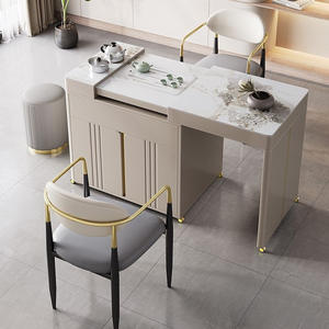 Îlot de cuisine moderne, léger, luxueux et haut de gamme <span class=keywords><strong>avec</strong></span> rangement, comptoir rétractable pour restaurant ou bureau - Product Image 1