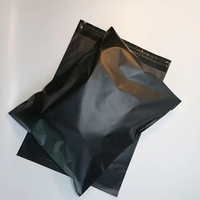 2025 personnalisé imprimé noir givré en plastique fermeture éclair sac recyclable en gros vêtements emballage noir commandes personnalisées acceptées