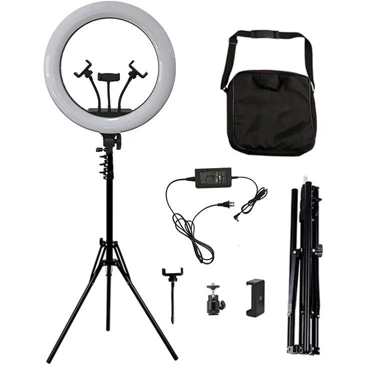 AMAZON Hot selling 18inch 3000-5500K temperature 416 LED beads ring light lamp for selfie photography