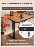 Bureau d'ordinateur en bois massif bureau à domicile moderne nouveau poste de travail intelligent électrique réglable en hauteur pour adultes jeu extensible