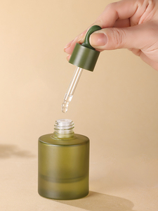 Mỹ phẩm Chai nhỏ giọt 30ml Huyết thanh Chai nhỏ giọt tùy chỉnh ô liu Frosted Glass dropper chai - Product Image 2