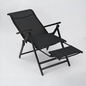 Складное кресло-шезлонг для улицы с подставкой для ног, дышащее сетчатое кресло-шезлонг из теслина с эффектом невесомости для патио, сада, кемпинга, пляжа - Product Image 3