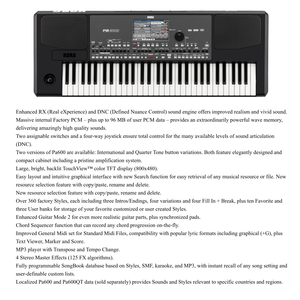 คีย์บอร์ด PA600 61 คีย์ รุ่น Pro Arranger มีเสียง 950 เสียง 360 สไตล์ 7 ระบบสัมผัส 4FX 125 ประเภท รองรับ USB/<span class=keywords><strong>MIDI</strong></span> MP3 มือสอง ผ่านการทดสอบ 100% น้ำหนัก 16 กก. - Product Image 2