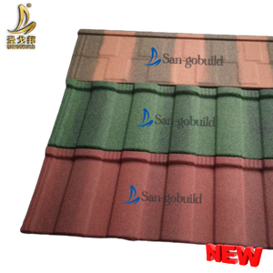 Tuiles de toiture en métal au prix d'usine du Ghana, bardeaux de toiture en acier, tuiles en acier, tuiles de toiture revêtues de pierre - Product Image 4