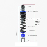 Porto Rico universel moto MBM 320mm amortisseur arrière pour moteur Scooter Dio Nmax ATV Quad Dirt Bike