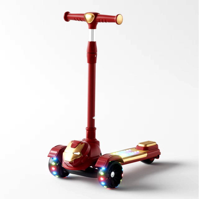 Kids Scooter 3 Wheel Foldable Kick Scooter with LED Light up Wheels for Boys and Girls Ages 6-12