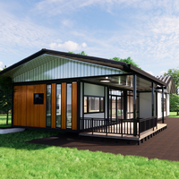 Résidence Privée Personnalisée à Toit Triangulaire Style Vintage Villa Conteneur pour Réunions Familiales Grande Maison Préfabriquée d'Été