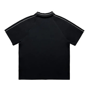 เสื้อโปโลแขนสั้นสีดำสำหรับผู้ชายยี่ห้อ Healy พร้อมซิปปิด โลโก้สั่งทำพิเศษ ซับเหงื่อ แห้งเร็ว ทรงปกติ ใส่ได้ทุกฤดู เหมาะสำหรับเล่นกีฬา - Product Image 2