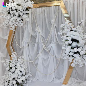 Arco Dorado LEDA para Decoración de Fiestas, Arco de Acero Inoxidable Brillante con Espejo para Fondo de Escenario de Boda - Product Image 3