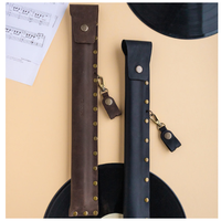Étui en cuir PU pour baguettes de batterie - Étui pour baguettes - Étui en cuir pour instrument de musique - Cadeau pour batteur - Groupe de musiciens - Étui