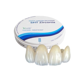 Bloc de zircone dentaire multicouche Super haute translucidité 46% 1100MPA Sht-ml disque de <span class=keywords><strong>bianks</strong></span> de zircone pour couronne/ponts à contour complet - Product Image 1