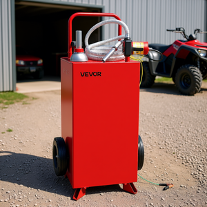 Réservoir de stockage de carburant Vevor 30 gallons rouge avec pompe électrique pour essence et diesel, pour ATV, voiture, bateau, camion - Product Image 2