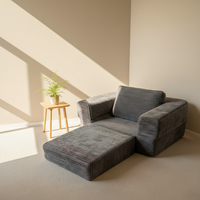 Sofá Cama Rectangular Moderno y Económico, Relleno de Espuma, Tapizado en Tela, para Sala de Estar, Dormitorio, Apartamento, Hotel, Hospital, Uso Individual