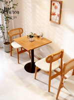 Restaurant-Möbel Modernes Massivholz Kommerzielles Hochlehner-Wandsitzsofa Tisch und Stuhl mit Minimalistischem Design