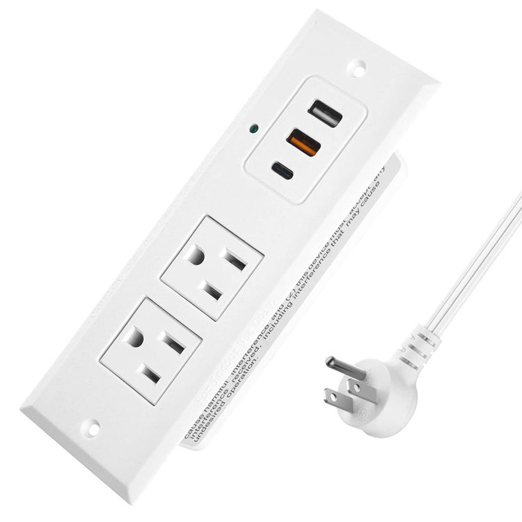 ETL for White Conference Table Hidden Outlet Strip with 2AC 3 USB Fast ...