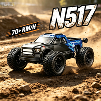 HOSHI N517 Frenzy Voiture RC 4x4 Brushless à l'échelle 1:12, Télécommande 2.4GHz 4 Canaux, Camion Tout-Terrain Haute Vitesse 70 km/h, 2x Batteries