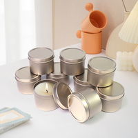 Großhandel 12er-Pack 3oz Duftkerzen Geschenkset Metall-Räucherstäbchen-Dosen Aromatherapie Dekorative Leere Kerzendosen Behälter