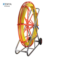 Poussoir de tige de conduit alimenté câble serpents bande poussoir de fil de fibre de verre outils de traction de câble souterrain essentiel