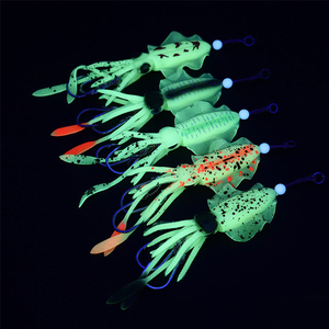 15 cm12cm10cm morbido esca bionica a forma di calamaro farfalla luminosa in plastica con ali sottili per la pesca della spigola - Product Image 4