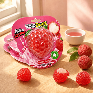 Bonbons Yoloduck Peelerz 4.8oz, bonbons mous pelables, gommes à mâcher aux fruits, bonbons gélifiés au <span class=keywords><strong>litchi</strong></span> - Product Image 6