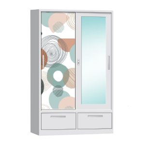 CHANGYUAN Armoire de rangement en acier au design moderne, avec portes battantes, pour chambre, bureau, atelier, hôtel, salon 1 - Product Image 2