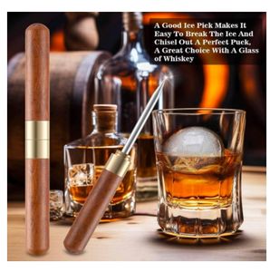 Picahielo de acero inoxidable para herramienta de metal de cocina con mango de madera y funda - Product Image 3