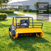 Mesin Pemotong Rumput Mini RC Tracked Crawler dengan Ketinggian Pemotongan yang Dapat Disesuaikan, Robot Pemotong Rumput untuk Kebun Villa dan Bukit