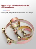 Collier de serrage robuste en acier galvanisé épaissi de style européen, finition galvanisée couleur, mesure en pouces, pour machines