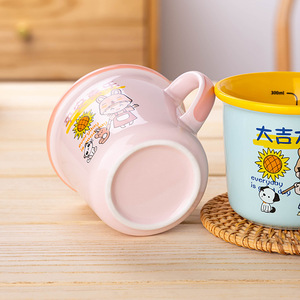 แก้วเซรามิค 340 มล. ลายการ์ตูน พิมพ์ลายสกรีน แก้วของขวัญ สำหรับกาแฟ ชา - Product Image 4