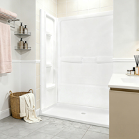 Matériaux de décoration de salle de bain 3PCS Installation facile Panneau mural de douche en acrylique très brillant