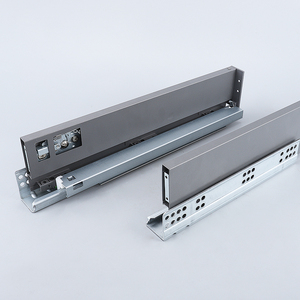 40kg tải tủ bếp đôi tường mỏng ngăn kéo bảng điều khiển bên mềm đóng kính thiên văn ngăn kéo kênh trượt - Product Image 2