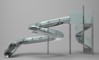 Fabricant de sculptures d'art en métal inoxydable pour l'aménagement extérieur : parcs, piscines, grands toboggans tubulaires, villas et jardins