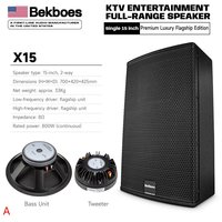 Haut-parleur pleine gamme 2 voies Bekboes X Series 10/12/15 pouces pour KTV, bar, scène et audio domestique