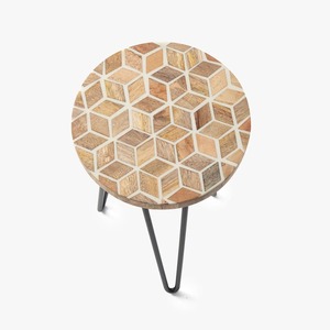 Mesa Auxiliar Redonda de Madera de la Mejor Calidad, Hecha a Mano, para Decoración de Sala de Estar, Dormitorio o Sofá, Disponible para la Venta - Product Image 3