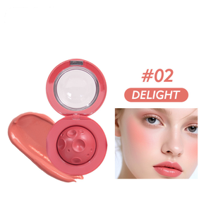New 2 in 1 Blush Cream Cute <strong>Natural</strong> Vegan Cruelty Blush Lip &amp; Cheek Makeup Blush Wholesale - Product Image 5