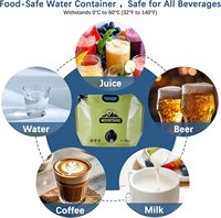 Conteneur d'eau pliable portable sans BPA pour le camping en plein air (avec robinet) Convient pour la randonnée